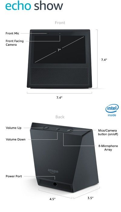 Amazon Echo Show характеристики