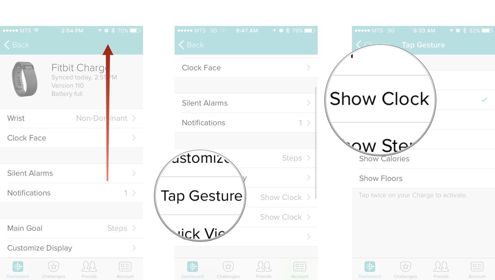 Проведите пальцем вверх, чтобы прокрутить меню вниз, нажмите на кнопку жеста, а затем нажмите на нужный элемент.