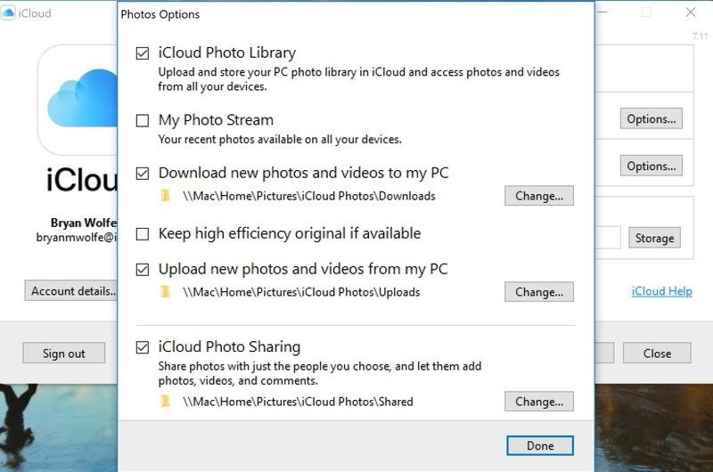 iCloud на ПК варианты