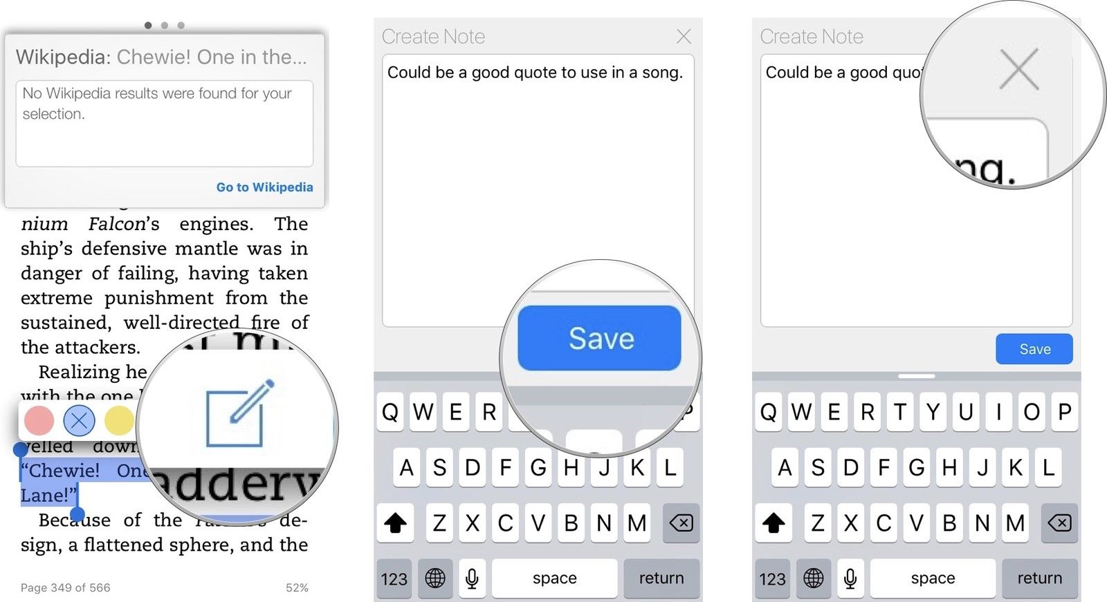 Делать заметки в приложении Kindle