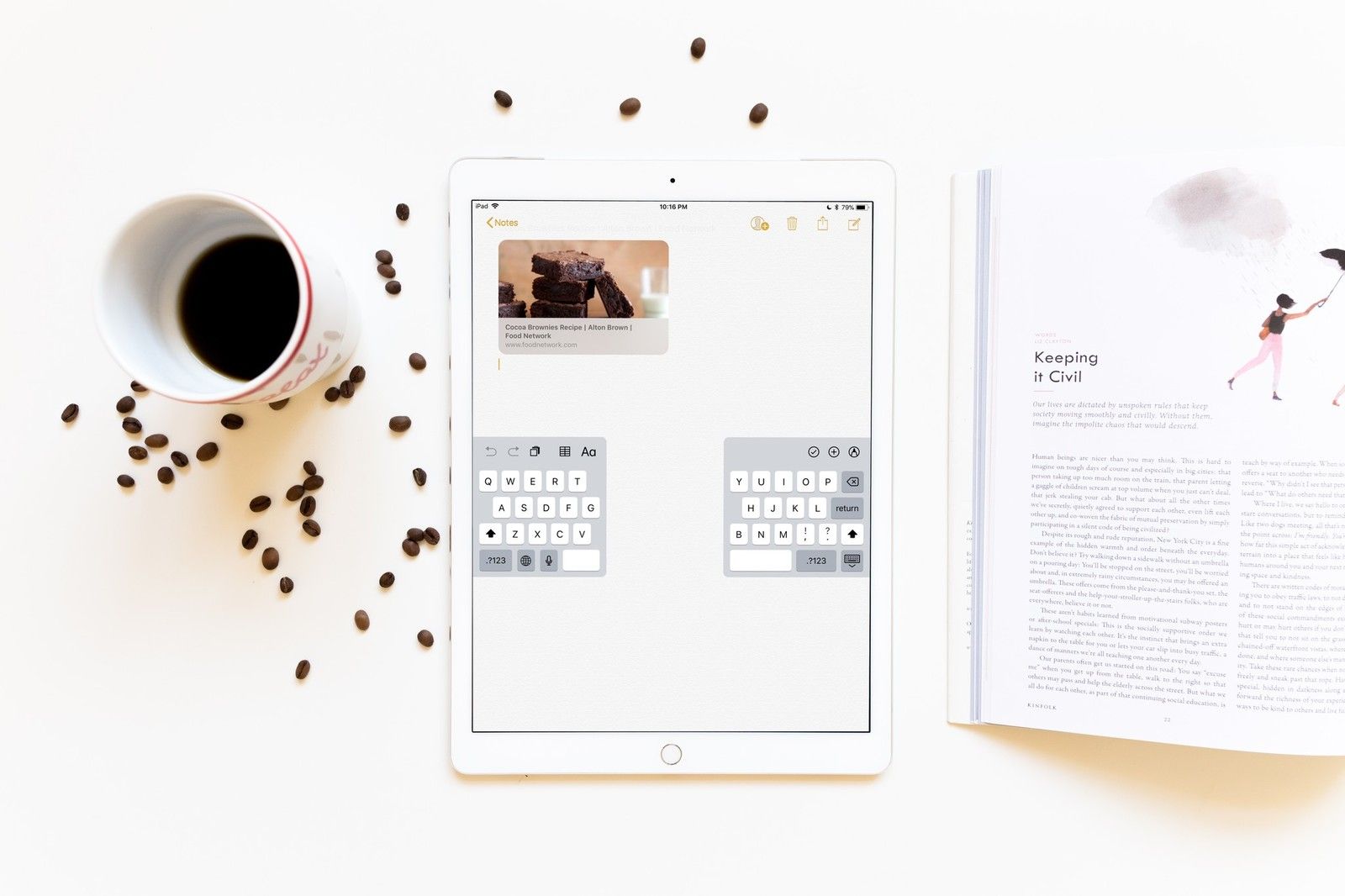 Сплит клавиатура на iPad