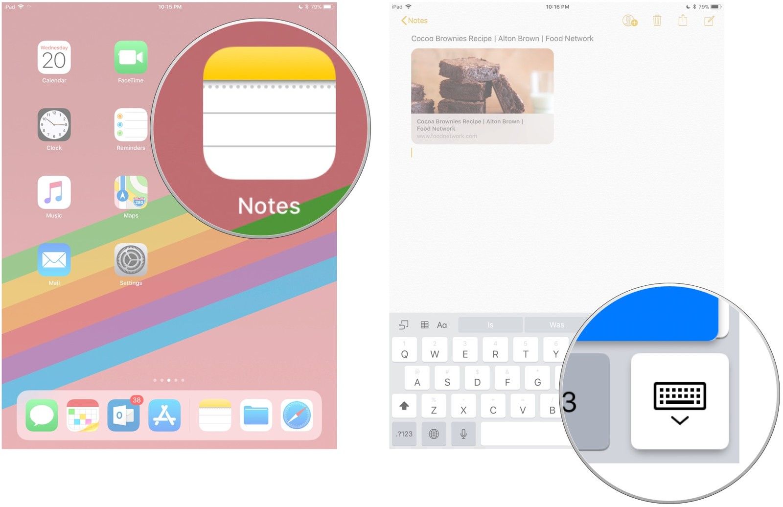 Откройте приложение, нажмите и удерживайте клавишу клавиатуры