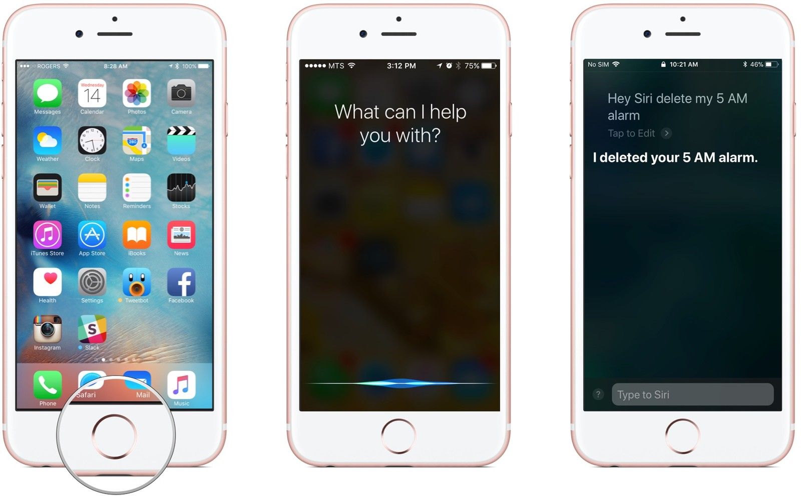 Попросите Сири удалить одну из ваших тревог
