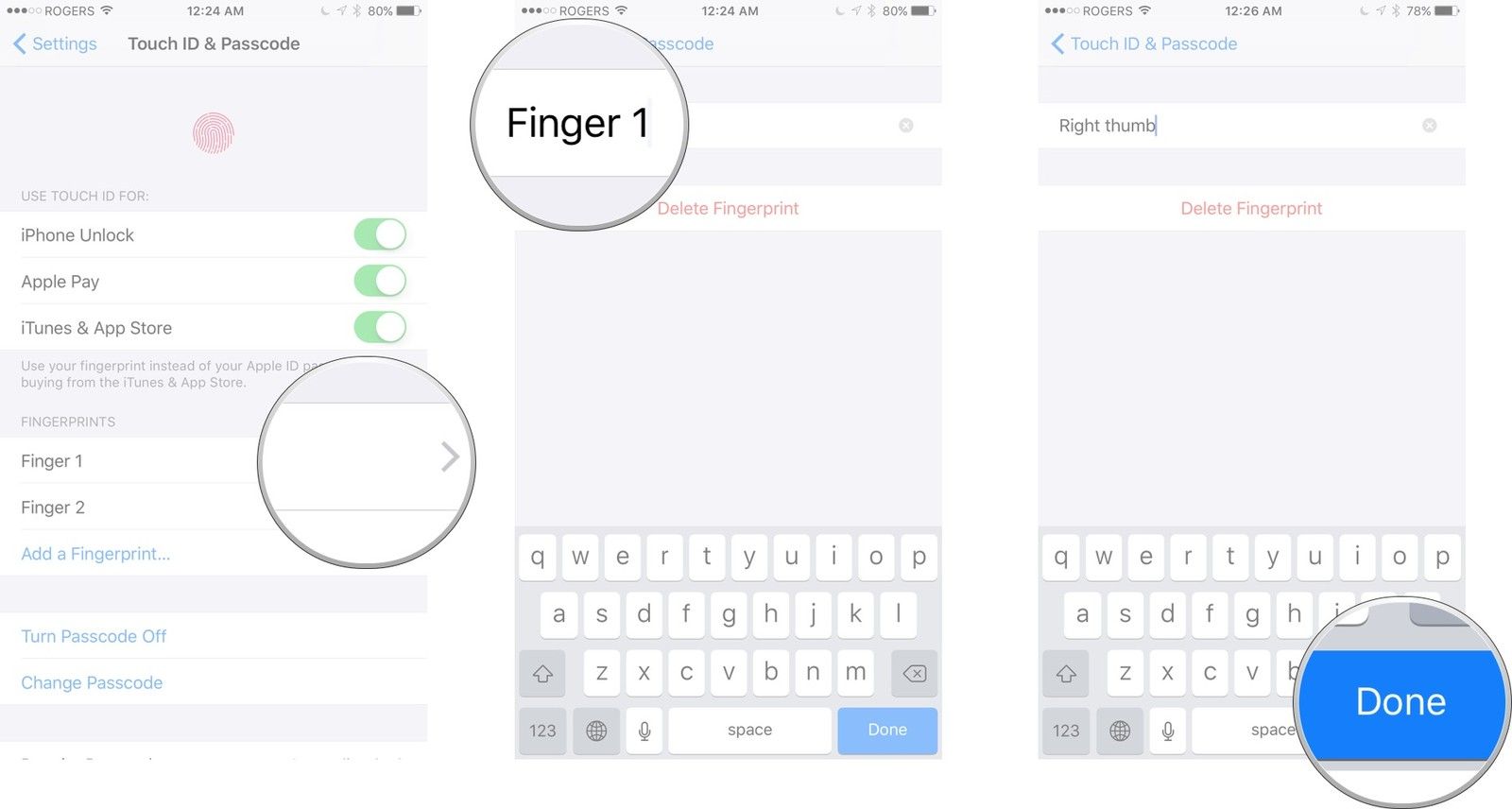 Что такое touch id. Перевод слов. Add finger Touch.