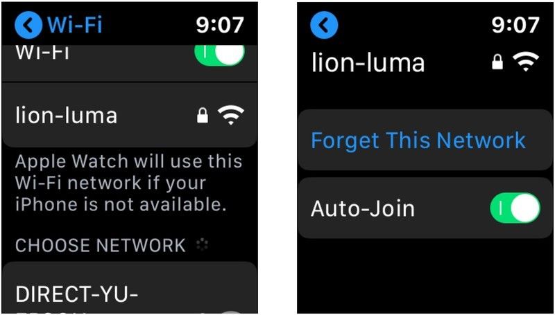 Apple Watch забывают сеть