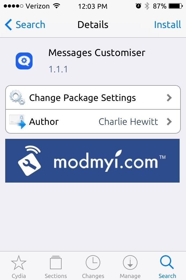 Как настроить приложение для iOS 7's Message Bubbles to Use Whatever Colors You Want