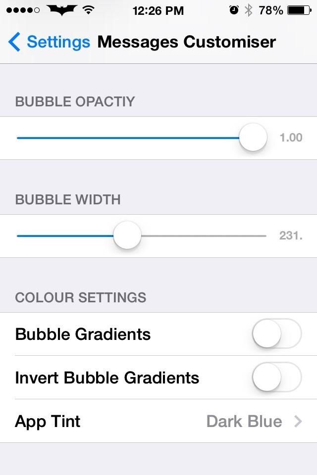 Как настроить приложение для iOS 7's Message Bubbles to Use Whatever Colors You Want