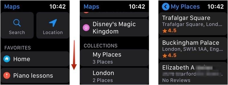карты фаворитов и коллекций