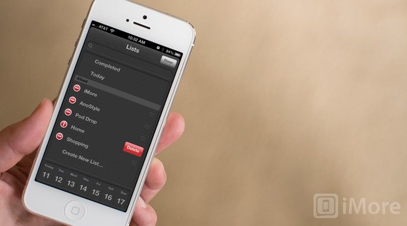 Как удалить списки в приложении «Напоминания» на iPhone и iPad