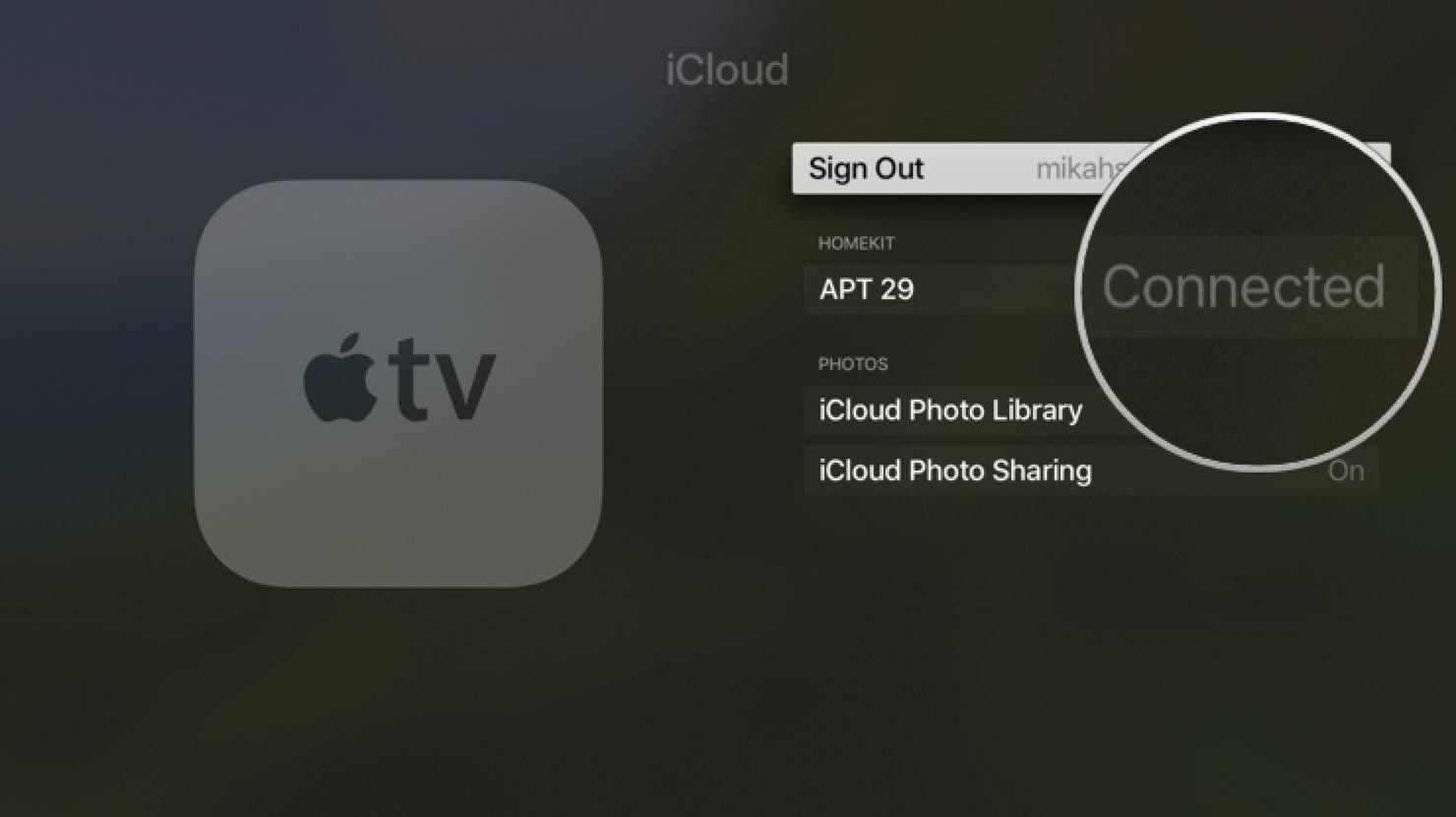 Прокрутите вниз до HomeKit и убедитесь, что на нем написано «Подключено».