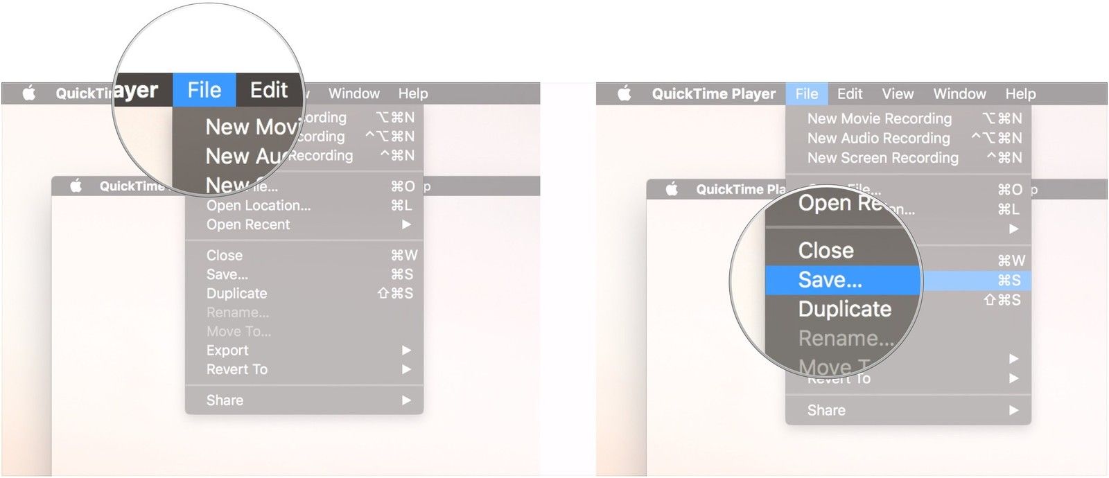 Нажмите Файл, нажмите Сохранить