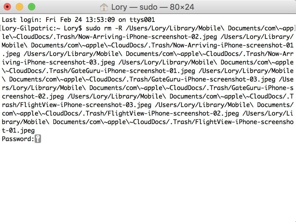 Терминал с пустым кодом корзины