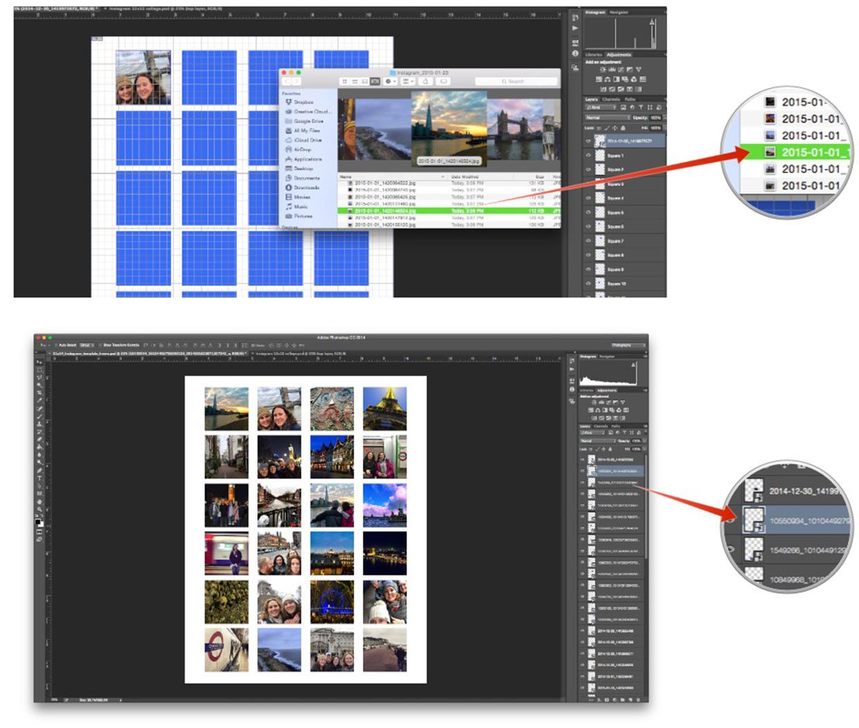 Сделай сам проекты: Как сделать потрясающий настенный коллаж из фотографий в Instagram!
