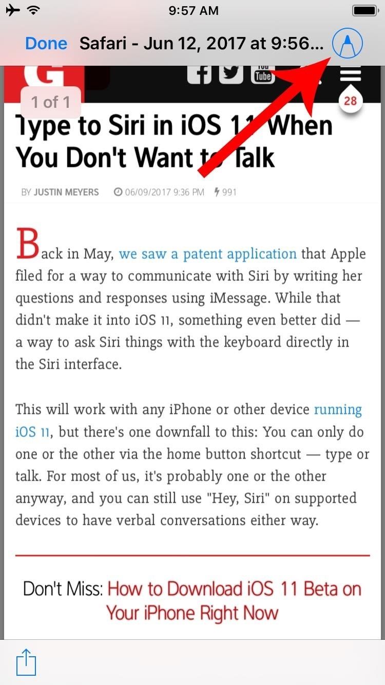 Быстрое сохранение и разметка PDF-файлов заметок, веб-страниц и прочего в iOS 11