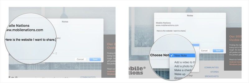 Добавьте текст к ссылке и нажмите «Выбрать примечание».