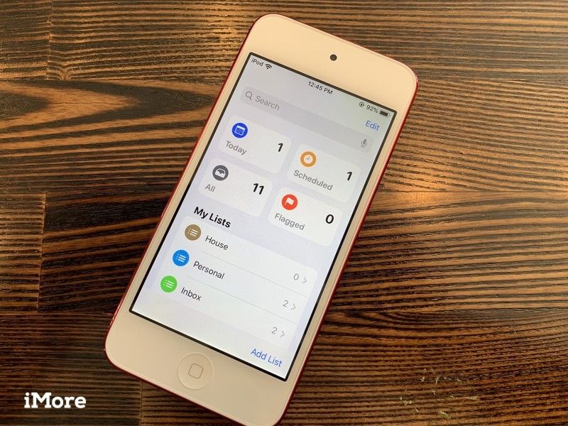 Напоминания о iOS 13 на iPod Touch 7