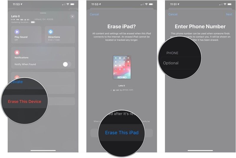 Нажмите «Удалить это устройство», нажмите «Удалить это устройство», введите номер телефона.