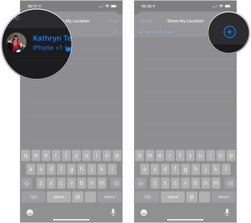Введите имя, нажмите +
