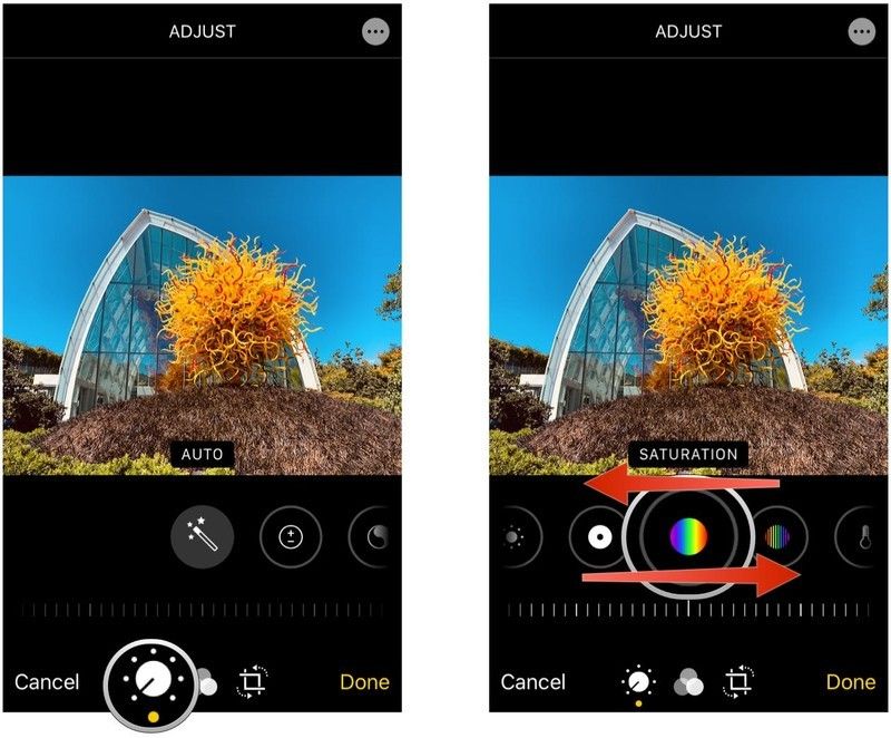 Нажмите «Освещение», найдите такие элементы, как насыщенность, проведите пальцем, чтобы настроить Нажмите «Освещение», найдите такие элементы, как насыщенность, проведите пальцем, чтобы настроить