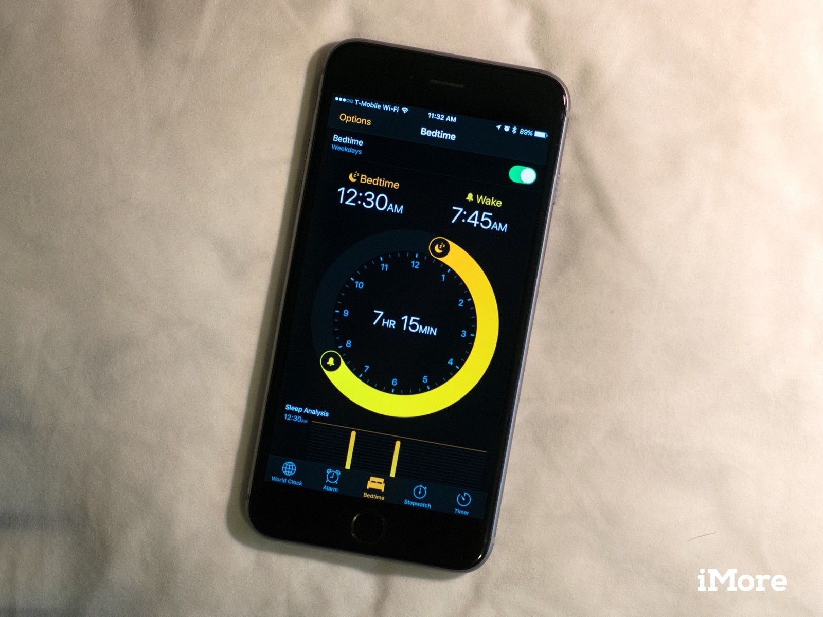 Как использовать Bedtime in Clock для iOS 10