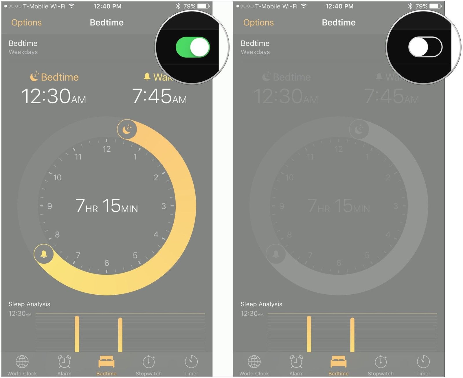 Включите или выключите перед сном