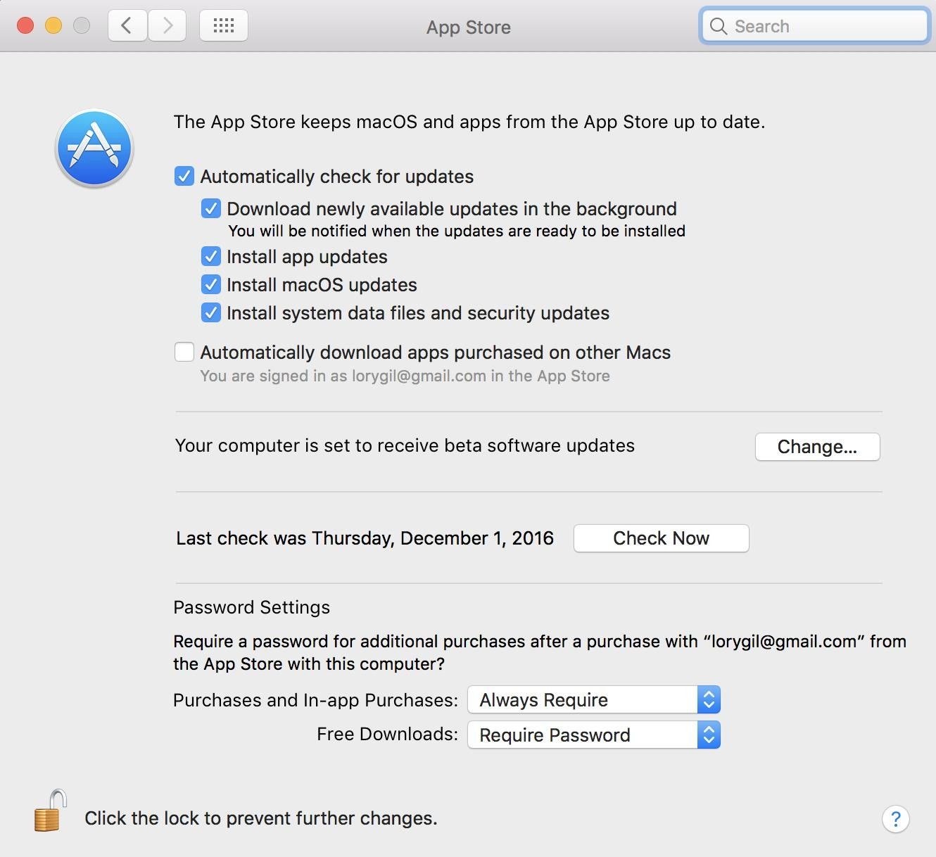 Установите флажки для автоматических обновлений