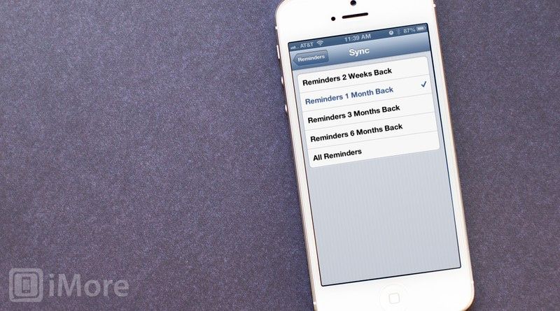 Как изменить настройки синхронизации напоминания на iPhone и iPad
