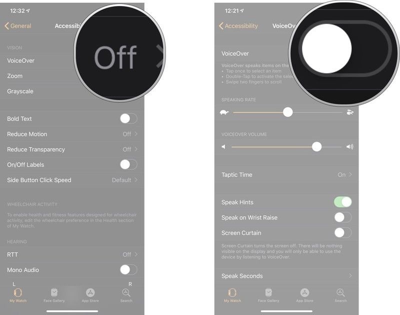 Голос за кадром Apple Watch