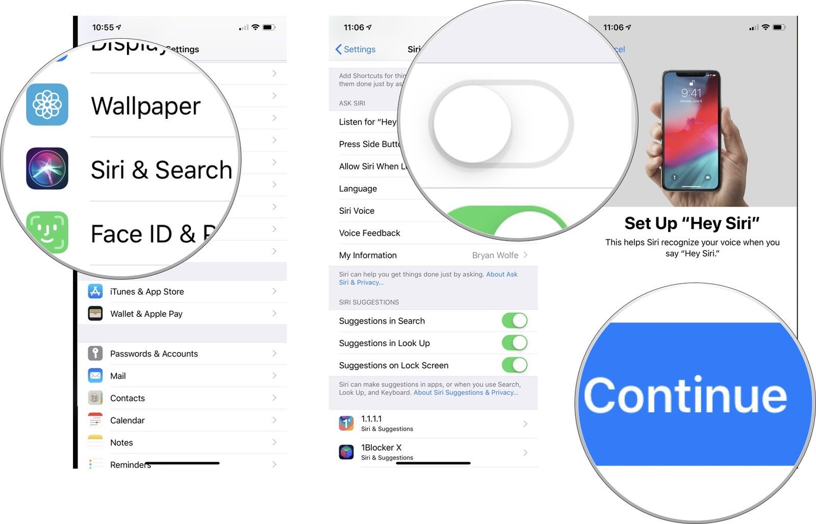настройка Сири