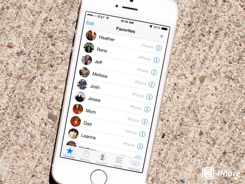 Как отключить фотографии контактов для избранных в приложении iOS 7 для телефона
