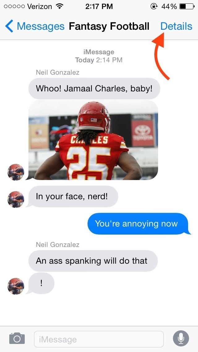 Как отключить уведомления для определенных потоков сообщений в iOS 8