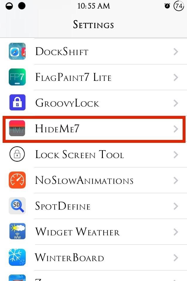 Как скрыть раздражающие функции iOS 7 из Центра управления, экрана «Домой и замок» и строки состояния