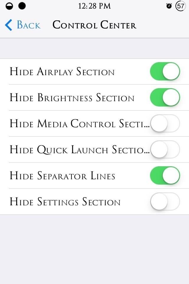 Как скрыть раздражающие функции iOS 7 из Центра управления, экрана «Домой и замок» и строки состояния