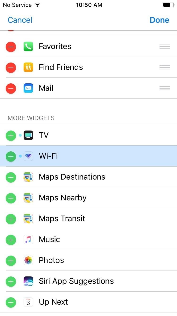 Этот виджет позволяет быстрее открывать настройки Wi-Fi, обмениваться паролями и другими данными на iPhone
