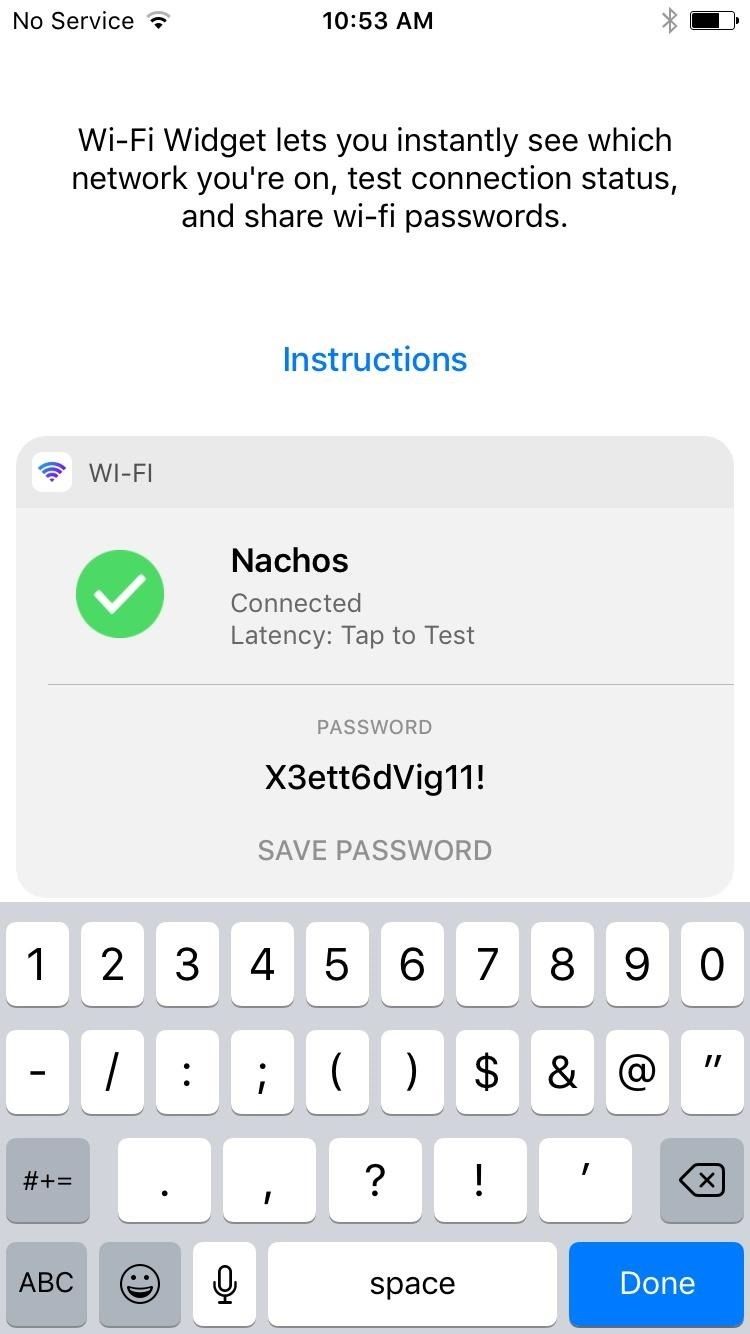 Этот виджет позволяет быстрее открывать настройки Wi-Fi, обмениваться паролями и другими данными на iPhone