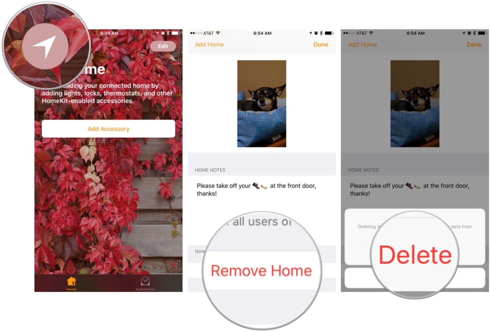 Как убрать дом в iOS 10 Home.