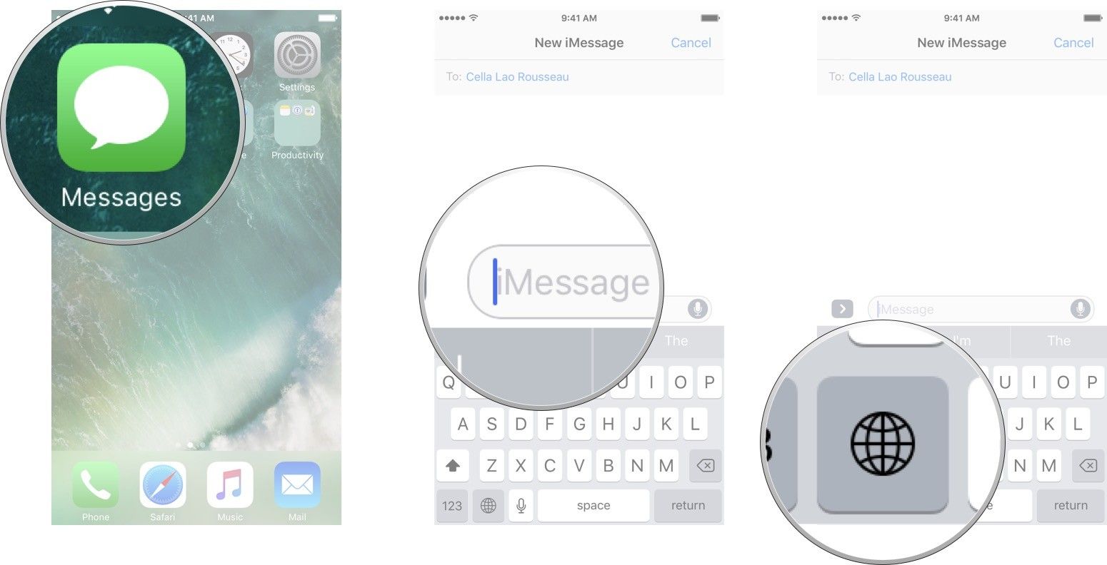 Запустите приложение, которое вы хотите использовать, нажмите на текстовое поле, которое вы хотите использовать Emoji, а затем нажмите на кнопку «Следующая клавиатура».