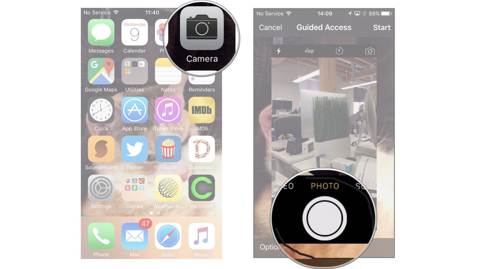 Запустите приложение, обведите области, которые вы хотите сделать недоступными