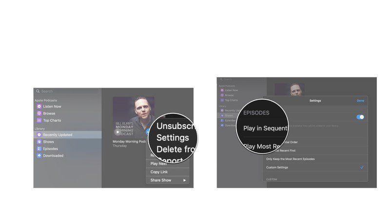 Нажмите «Настройки», а затем выберите нужный вариант сортировки.