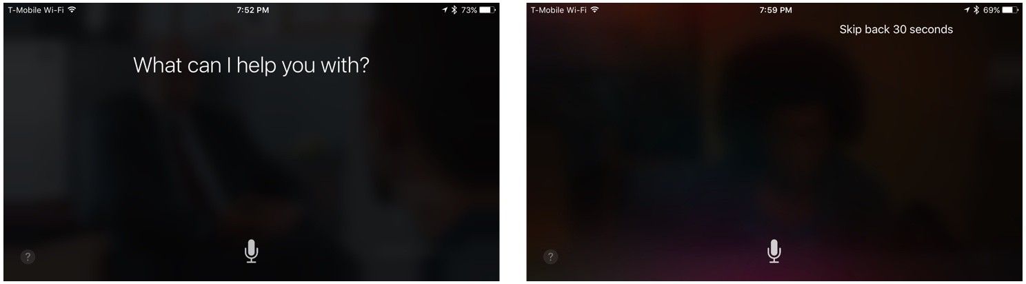 Активировать Siri, управление воспроизведением