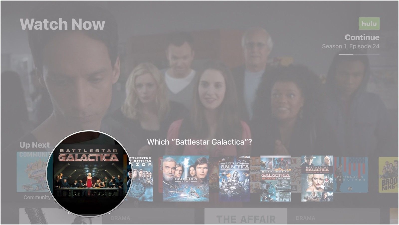 Выберите шоу, если это необходимо