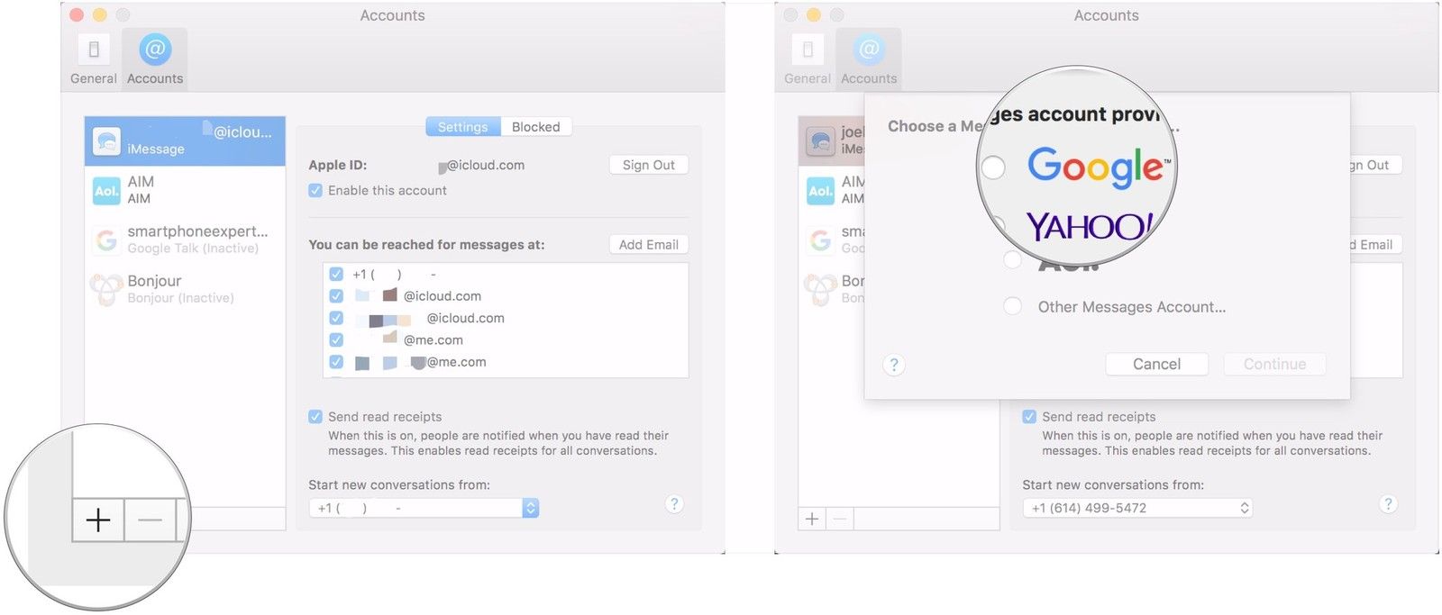 Нажмите Добавить, выберите тип учетной записи