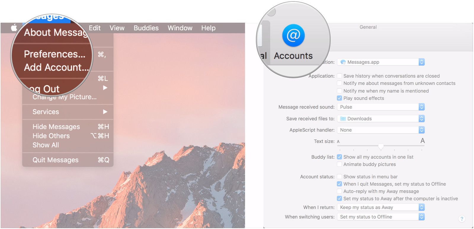 Откройте Настройки, нажмите Аккаунты