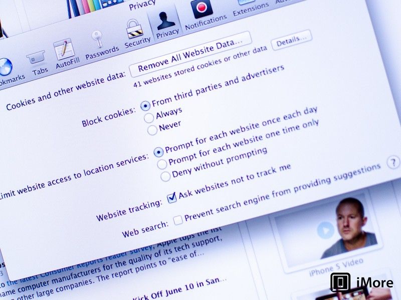 Как отключить отслеживание сайтов в Safari для Mac