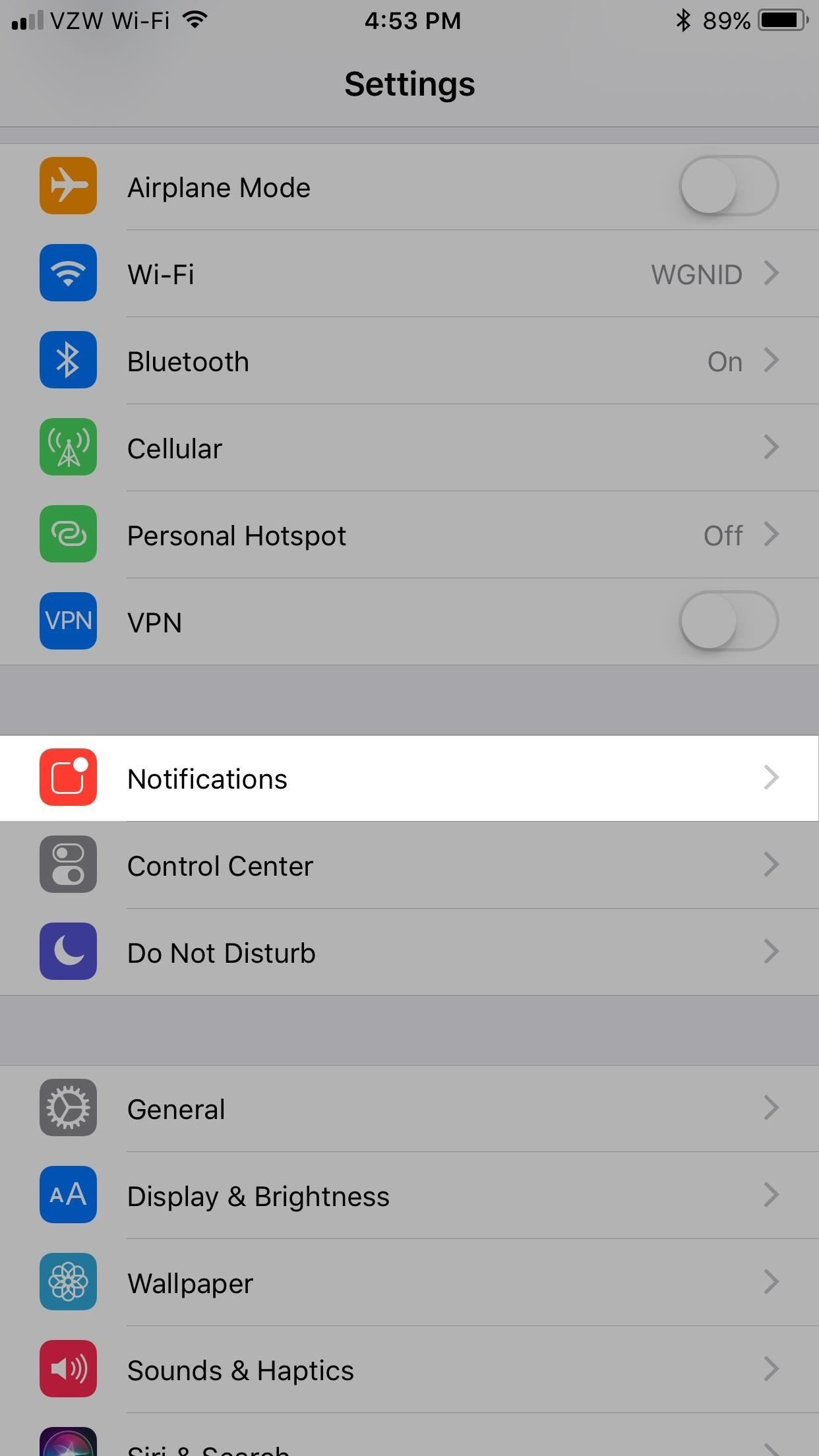 Как отключить предварительный просмотр уведомлений для всех приложений в iOS 11