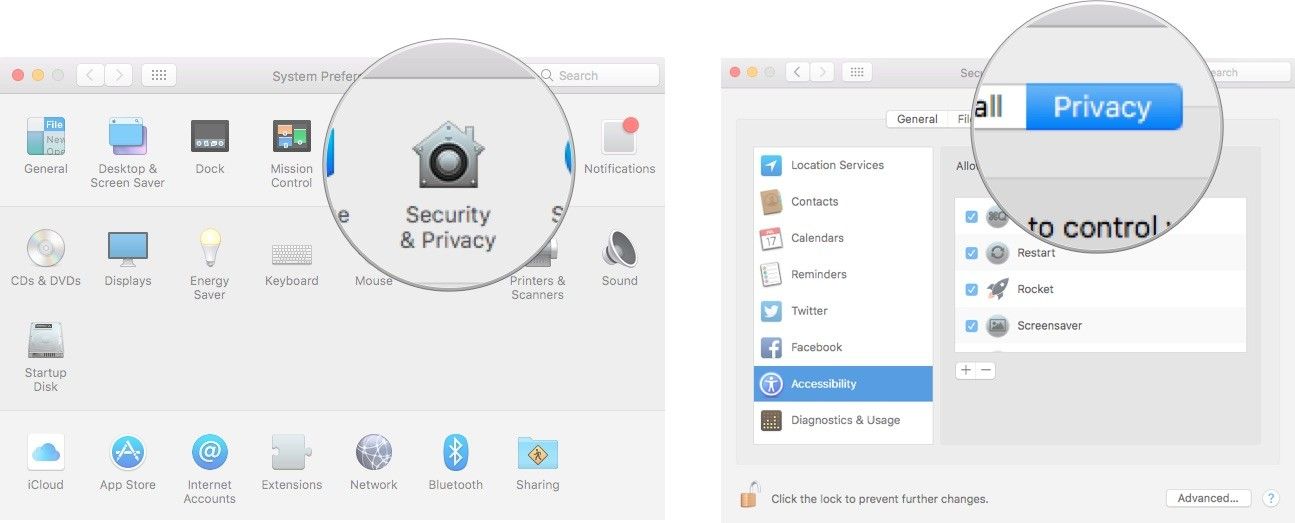 Включить доступ для приложений