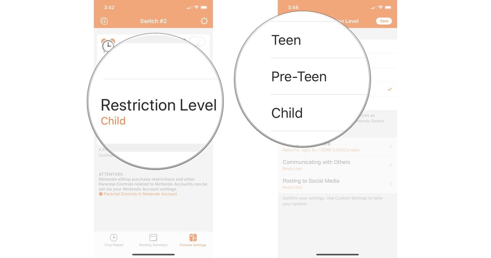 Нажмите &laquo;Уровни ограничений&raquo;, затем нажмите &laquo;Возрастная группа&raquo;.