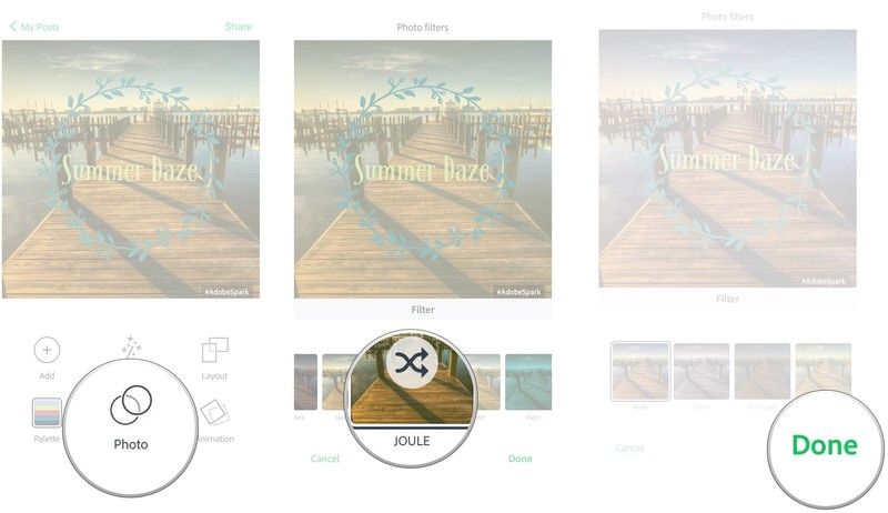 Нажмите на фотографию, которую хотите отредактировать, нажмите, чтобы выбрать фильтр, нажмите готово.