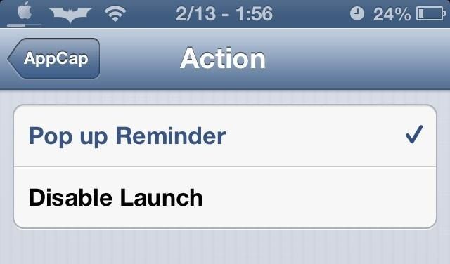 Этот Cydia Tweak ограничивает использование вашего приложения на вашем iPhone, так что вы можете быть более продуктивным, вы