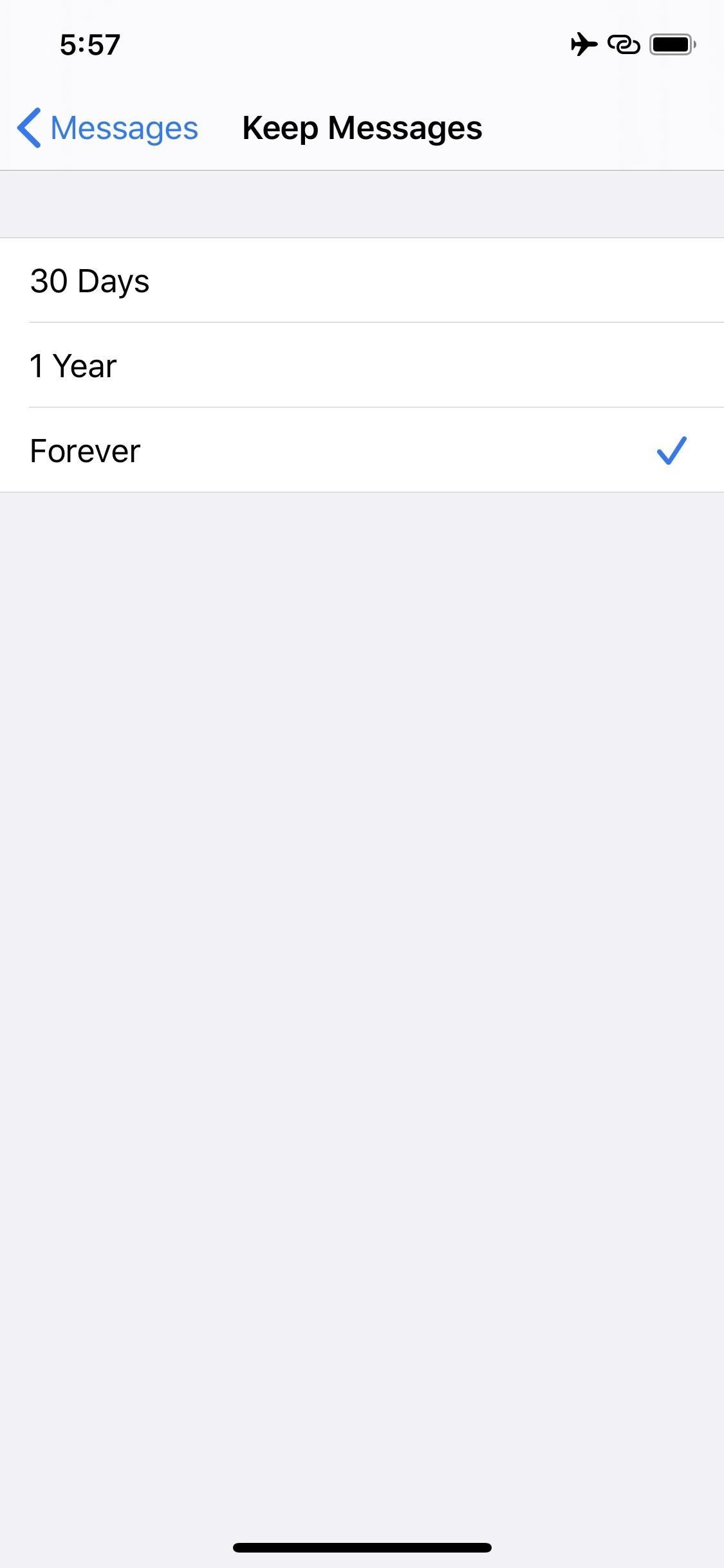 Как автоматически удалить историю сообщений